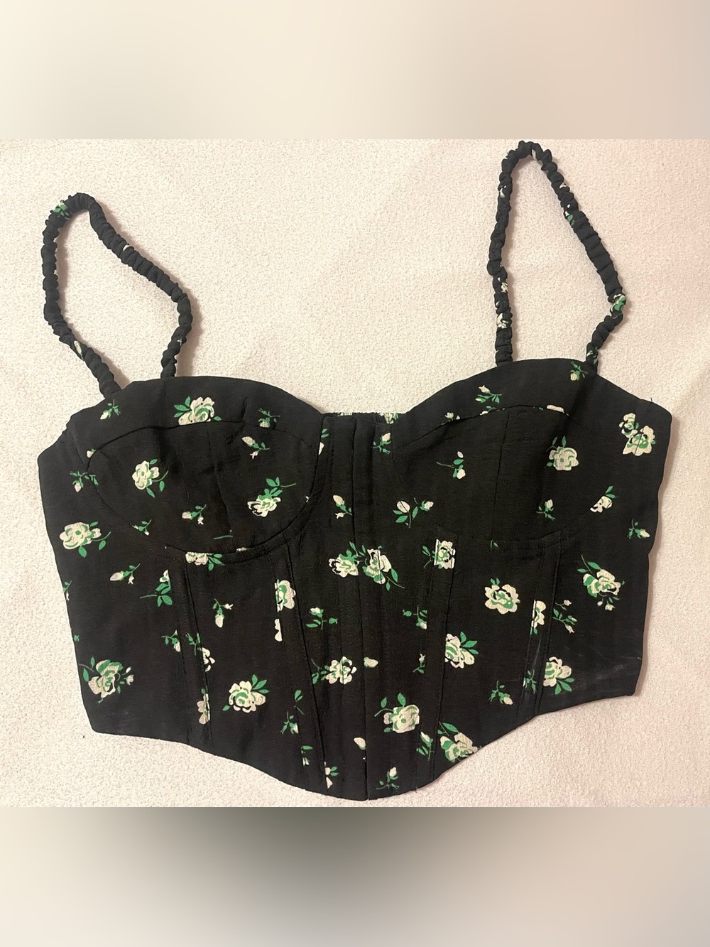 Princess Polly Floral Corset Crop Top Size S